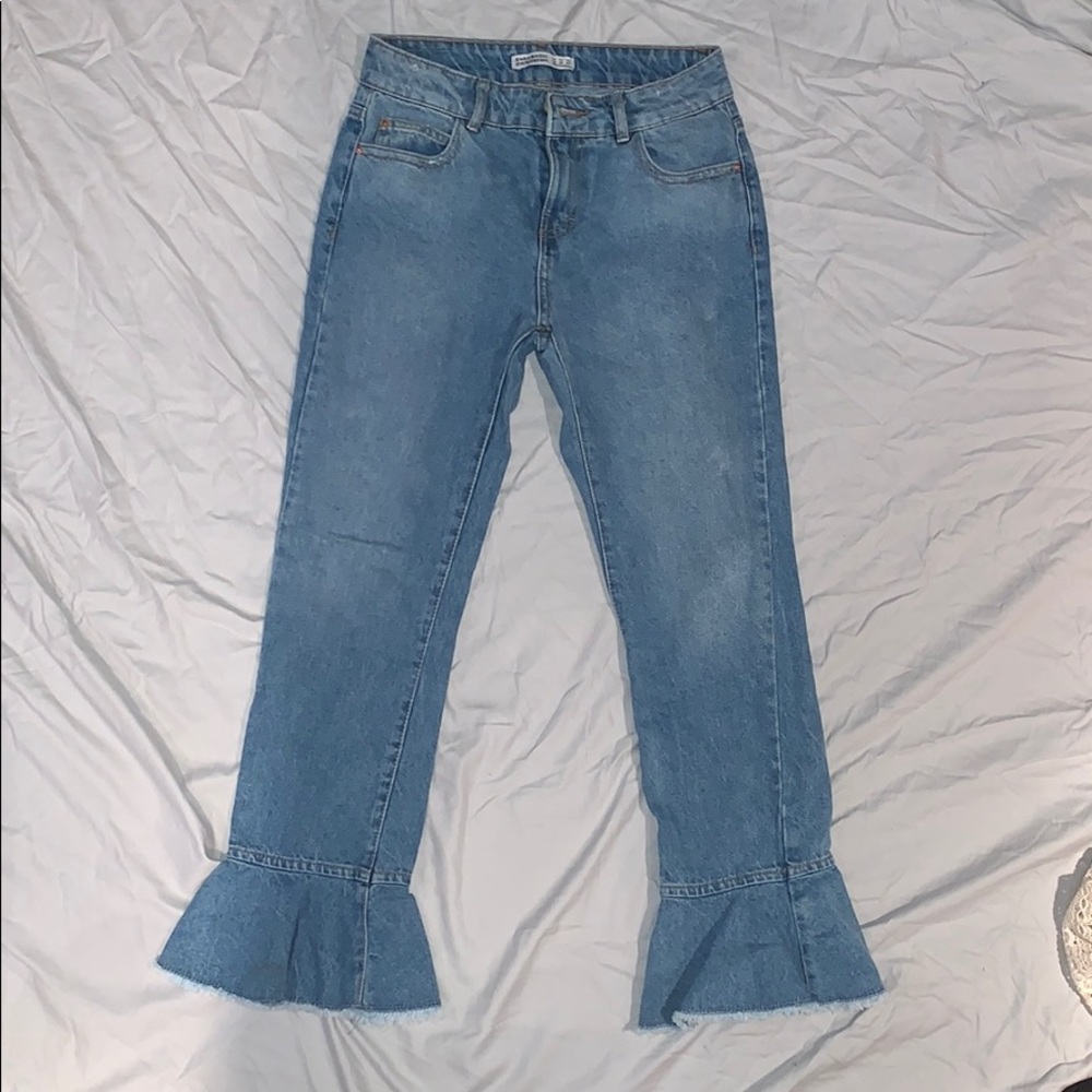 ZARA jeans, frill bottom